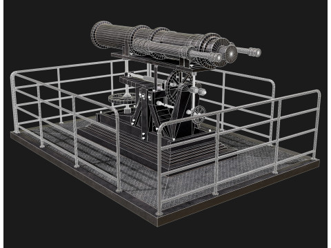 Artilleriekanone 1 3D Modell