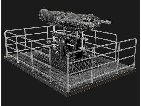 Artillery Cannon 1 3D Model