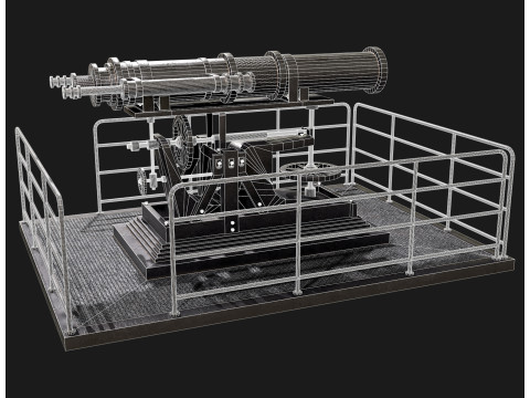 Artilleriekanone 1 3D Modell
