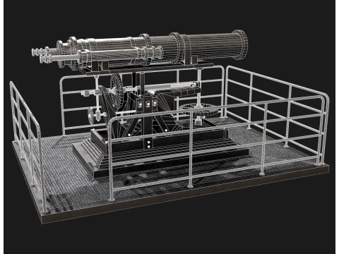 Artillery Cannon 1 3D Model