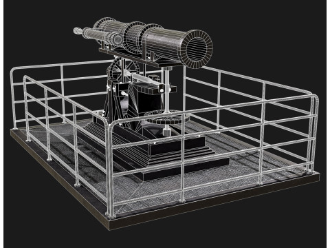 Artilleriekanone 1 3D Modell