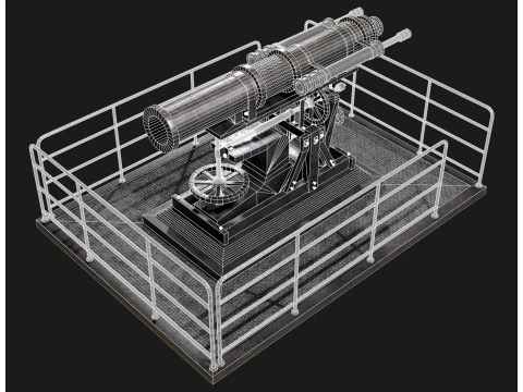 Artillery Cannon 1 3D Model