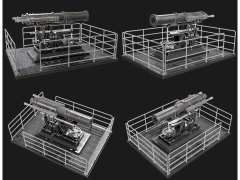 Artilleriekanone 1 3D Modell