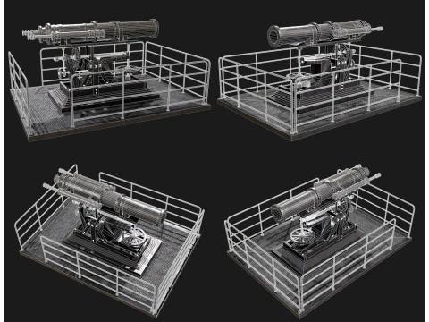 Artillery Cannon 1 3D Model