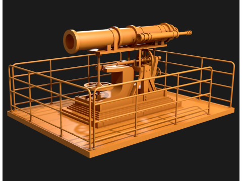 Artilleriekanone 1 3D Modell
