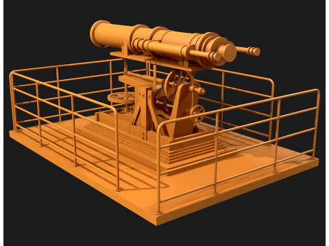 Artillery Cannon 1 3D Model