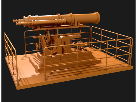 Artilleriekanone 1 3D Modell