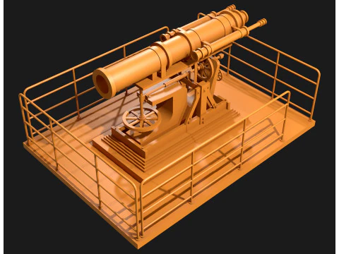 Artillery Cannon 1 3D Model