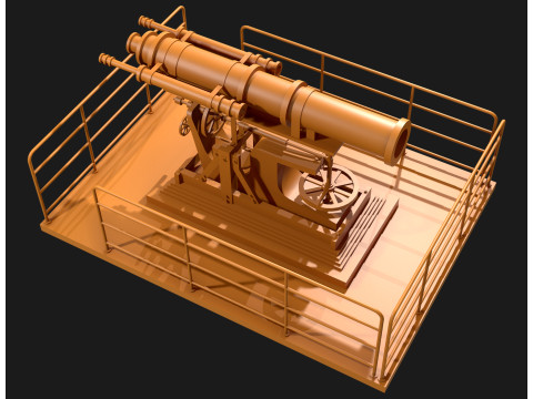 Artilleriekanone 1 3D Modell