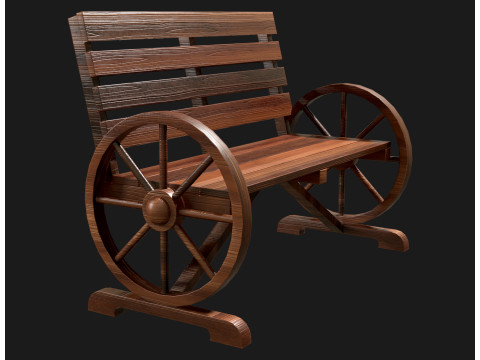 Ławka ogrodnicza 1 Model 3D