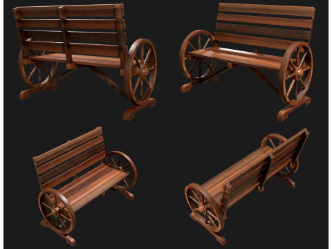 Ławka ogrodnicza 1 Model 3D