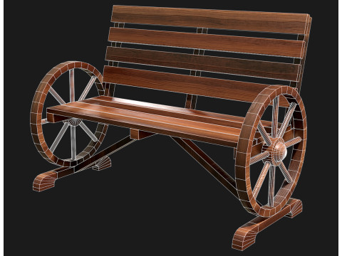 Ławka ogrodnicza 1 Model 3D