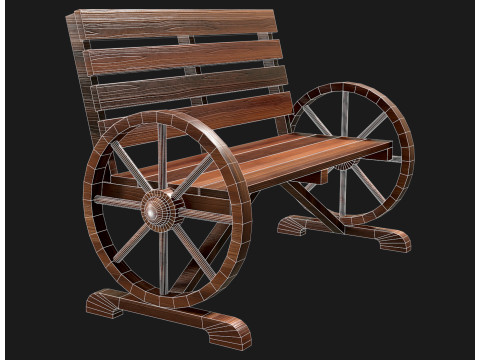 Ławka ogrodnicza 1 Model 3D