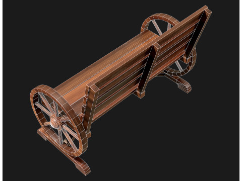 Ławka ogrodnicza 1 Model 3D
