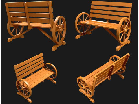 Ławka ogrodnicza 1 Model 3D