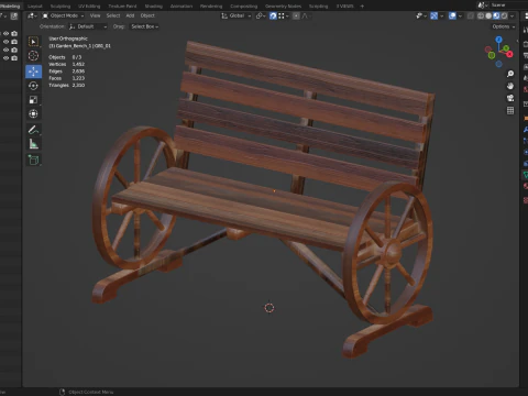 Graden Bench1 3D Model
