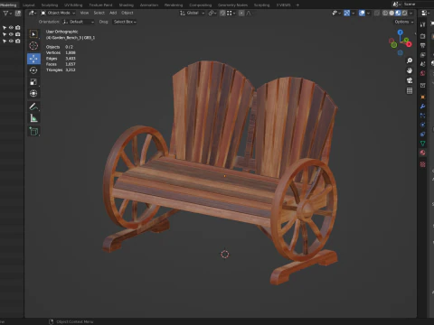 Graden Bench3 3D Model