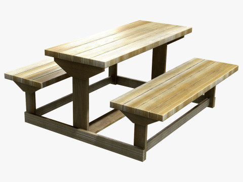 Picnic bench1 3D Model