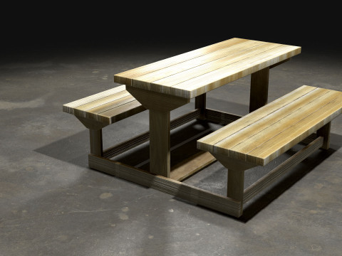 Picknickbank1 3D Model