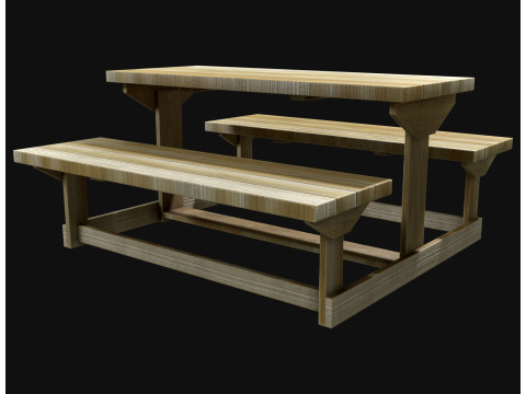 Picknickbank1 3D Model