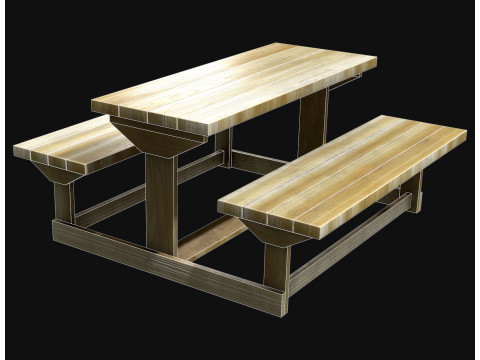 Picknickbank1 3D Model