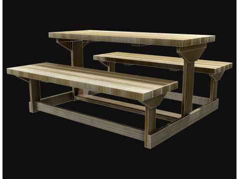 Picknickbank1 3D Model