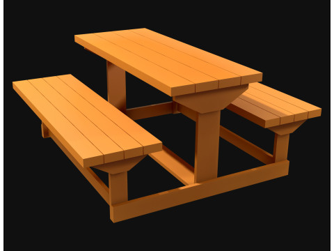 Picknickbank1 3D Model