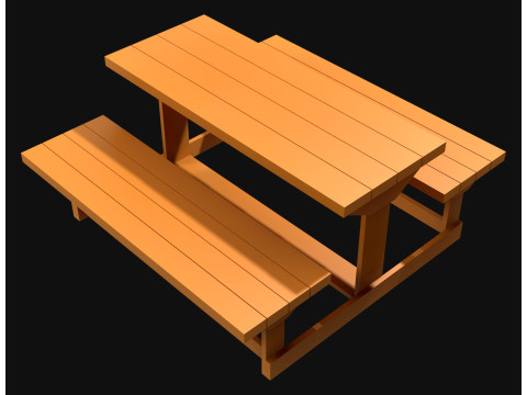 Picknickbank1 3D Model