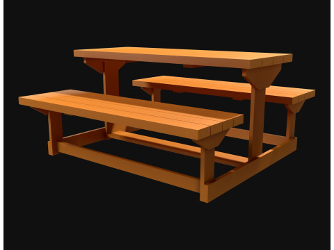Picknickbank1 3D Model
