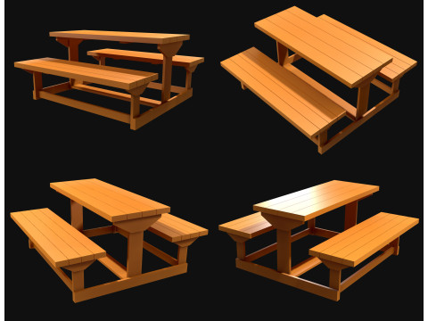 Picknickbank1 3D Model