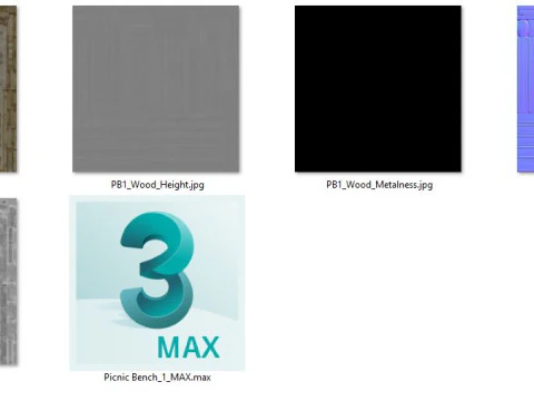 野餐长凳1 3D 模型