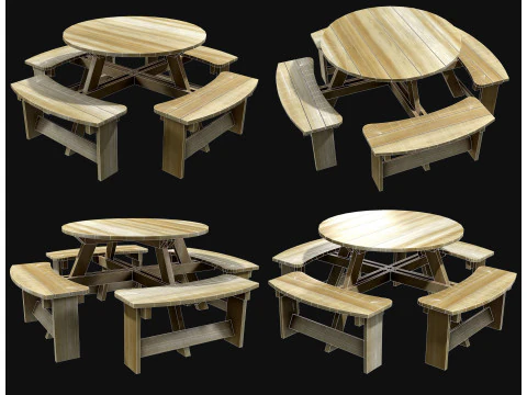Picnic bench2 3D Model