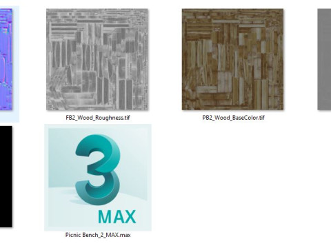 Panca da picnic2 Modello 3D