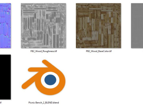 Panca da picnic2 Modello 3D