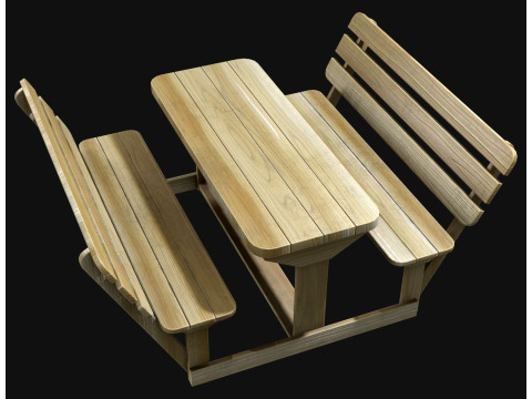 पिकनिक बेंच3 3D मॉडल