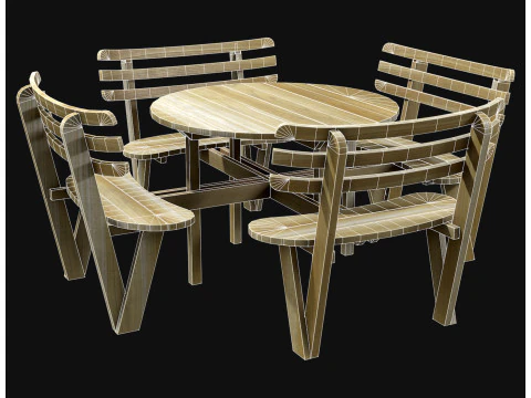 पिकनिक बेंच4 3D मॉडल