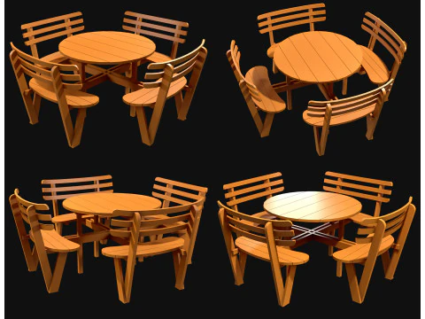 पिकनिक बेंच4 3D मॉडल