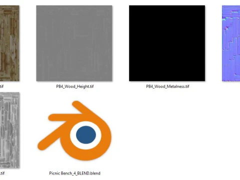 पिकनिक बेंच4 3D मॉडल