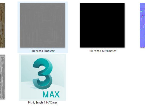 Picknickbank4 3D Modell