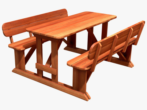 Banco de picnic5 Modelo 3D