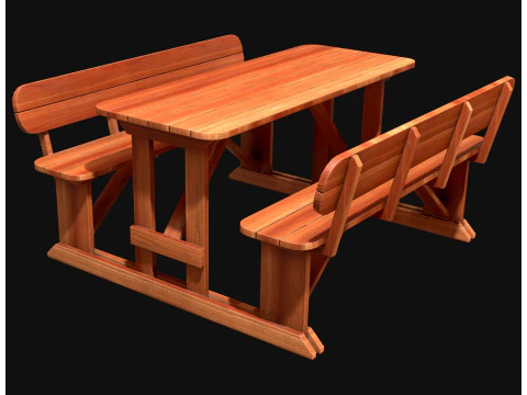 Picnic bench5 3D Model