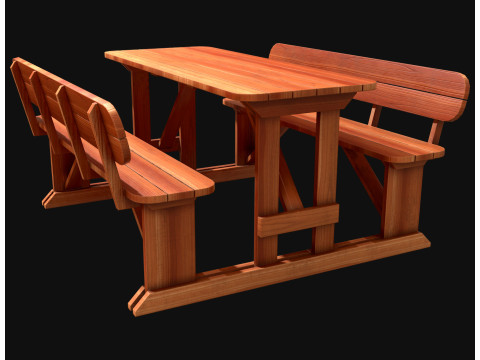 Picknickbank5 3D Model