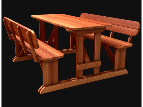 Picnic bench5 3D Model