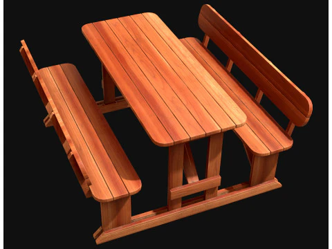 Picnic bench5 3D Model