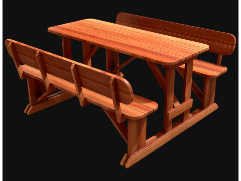 Picnic bench5 3D Model