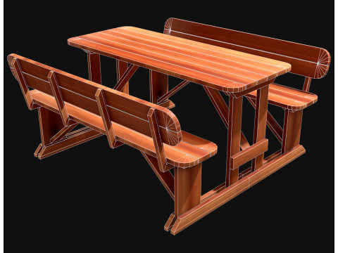 Picknickbank5 3D Model