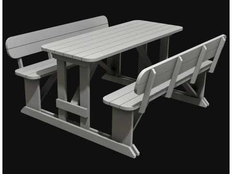 Picknickbank5 3D Model