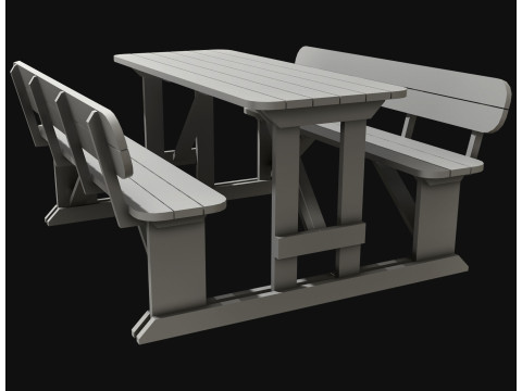 Picknickbank5 3D Model