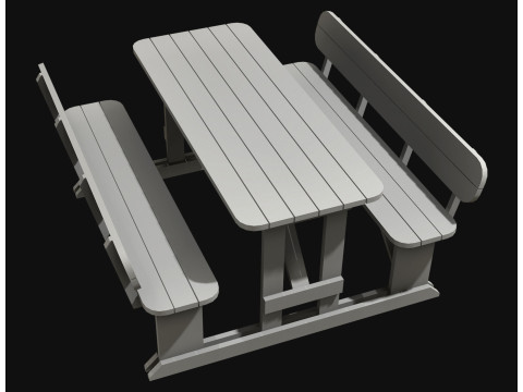 Picknickbank5 3D Model