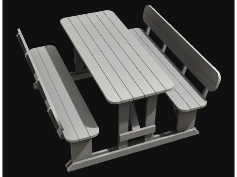 Picnic bench5 3D Model